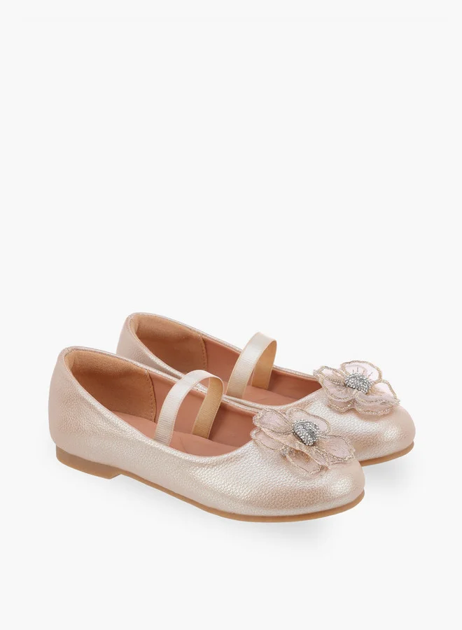 سيليست Girls Hook & Loop Ballerina Shoes Ramadan Collection